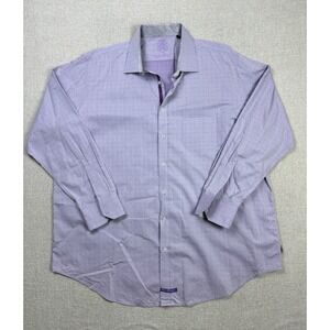 English Laundry Mens Long Sleeve Button Up Dress Shirt Size 19/3XL Purple .